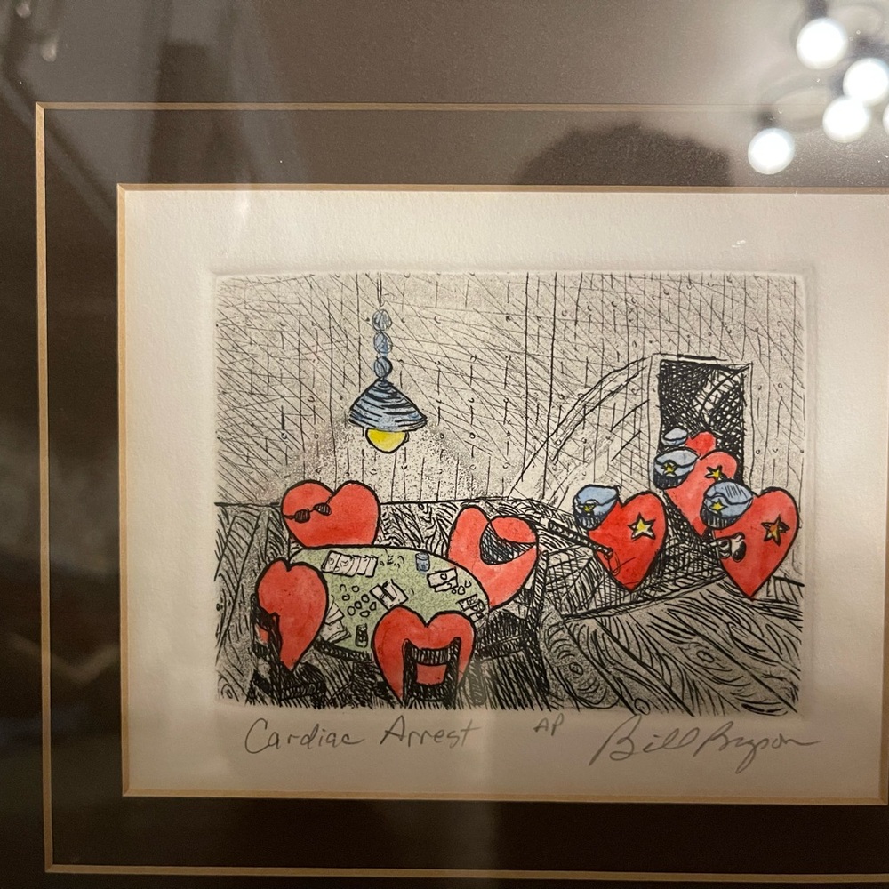 Bill Bryson “Cardiac Arrest” — signed artist proof
